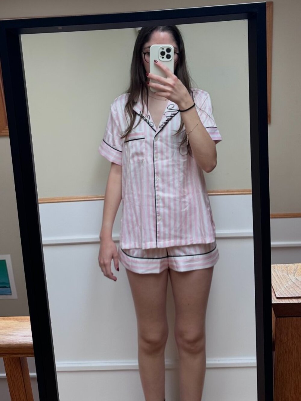 Victoria's Secret Iconic Stripe Satin Short Pajama Set - XS